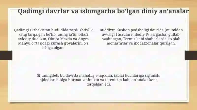 O'zbekistonda diniy bag'rikenglikning tarixiy ildizlari va rivojlanishi 4