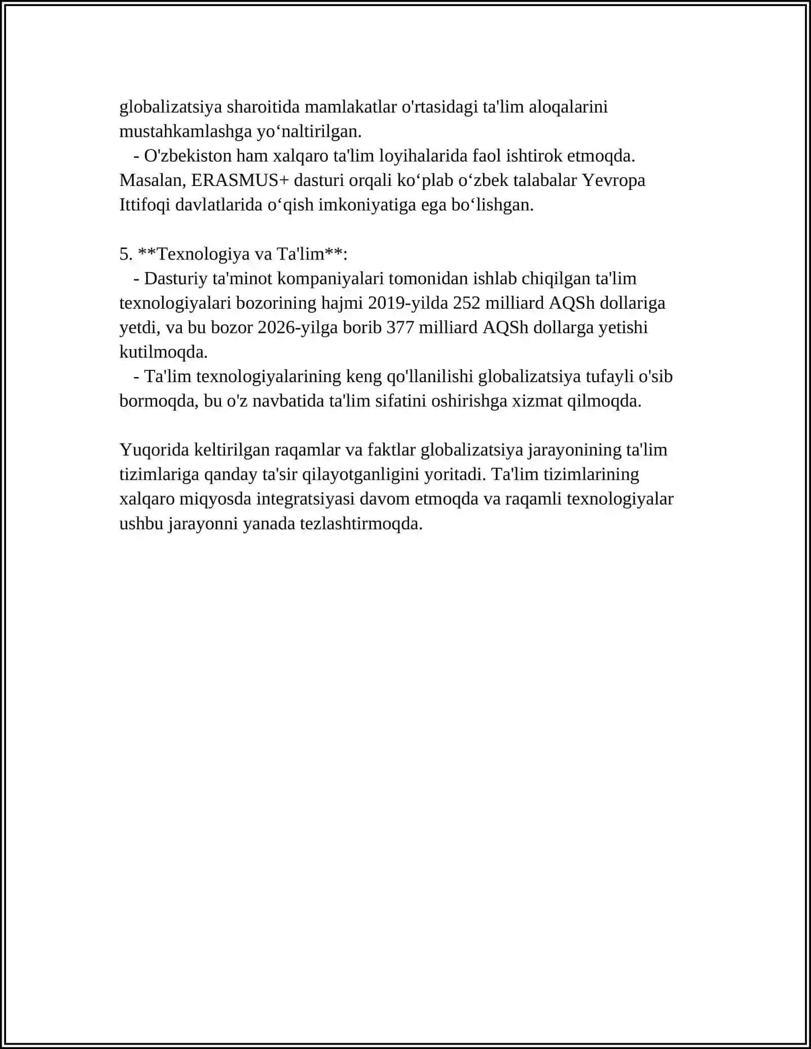 GLOBALLASHUV JARAYONIDA YOSHLAR ONGIGA TA'SIR ETUVCHI OMILLAR 4