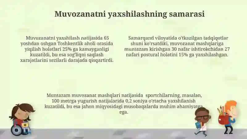 Muvozanat saqlash texnikasini o'rgatish 4