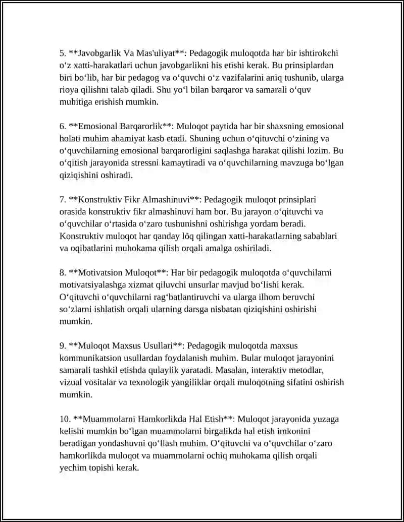 PEDAGOGIK FAOLIYATDA MULOQOT 4