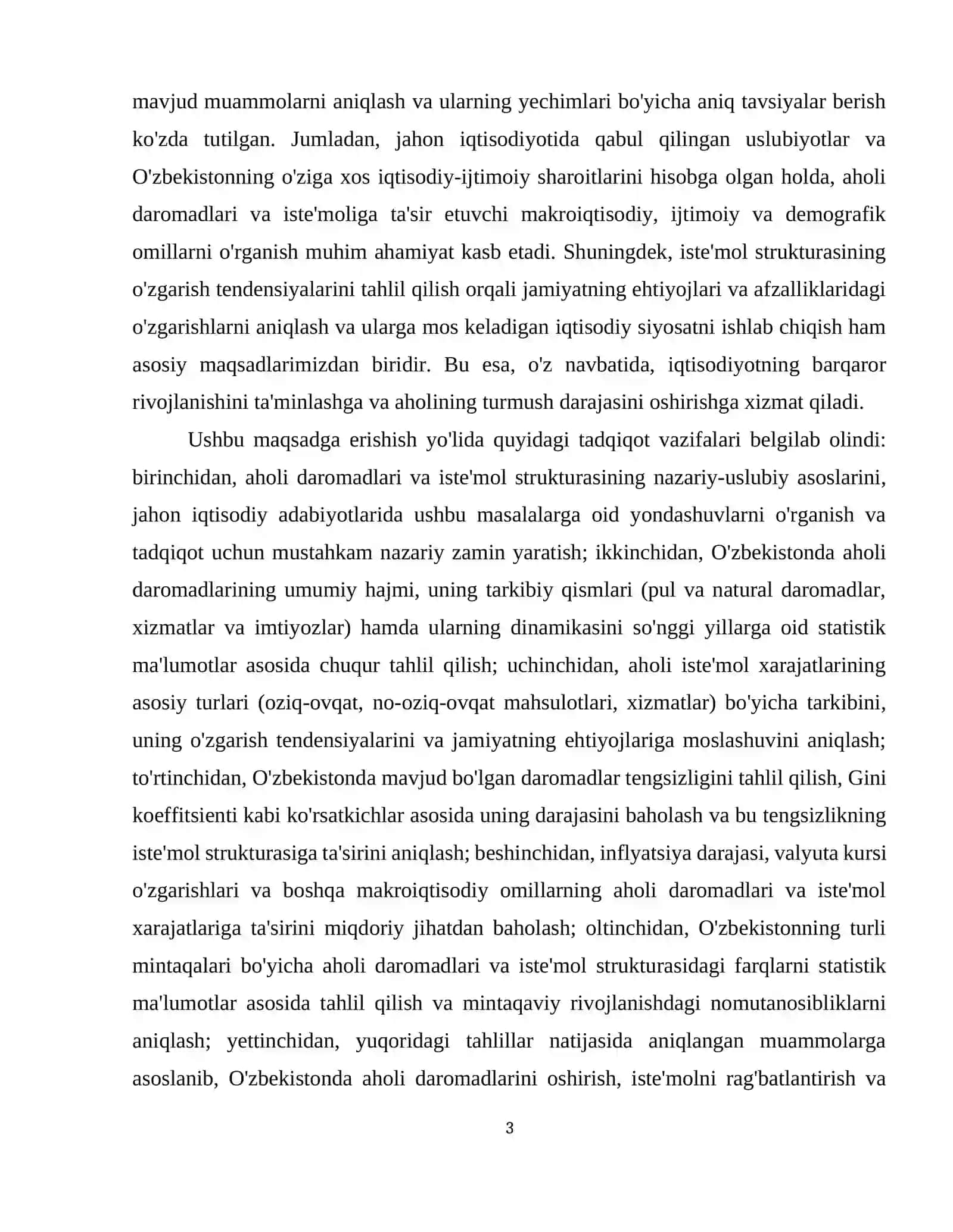 Aholi daromadlari va iste’mol strukturasining tahlili 4