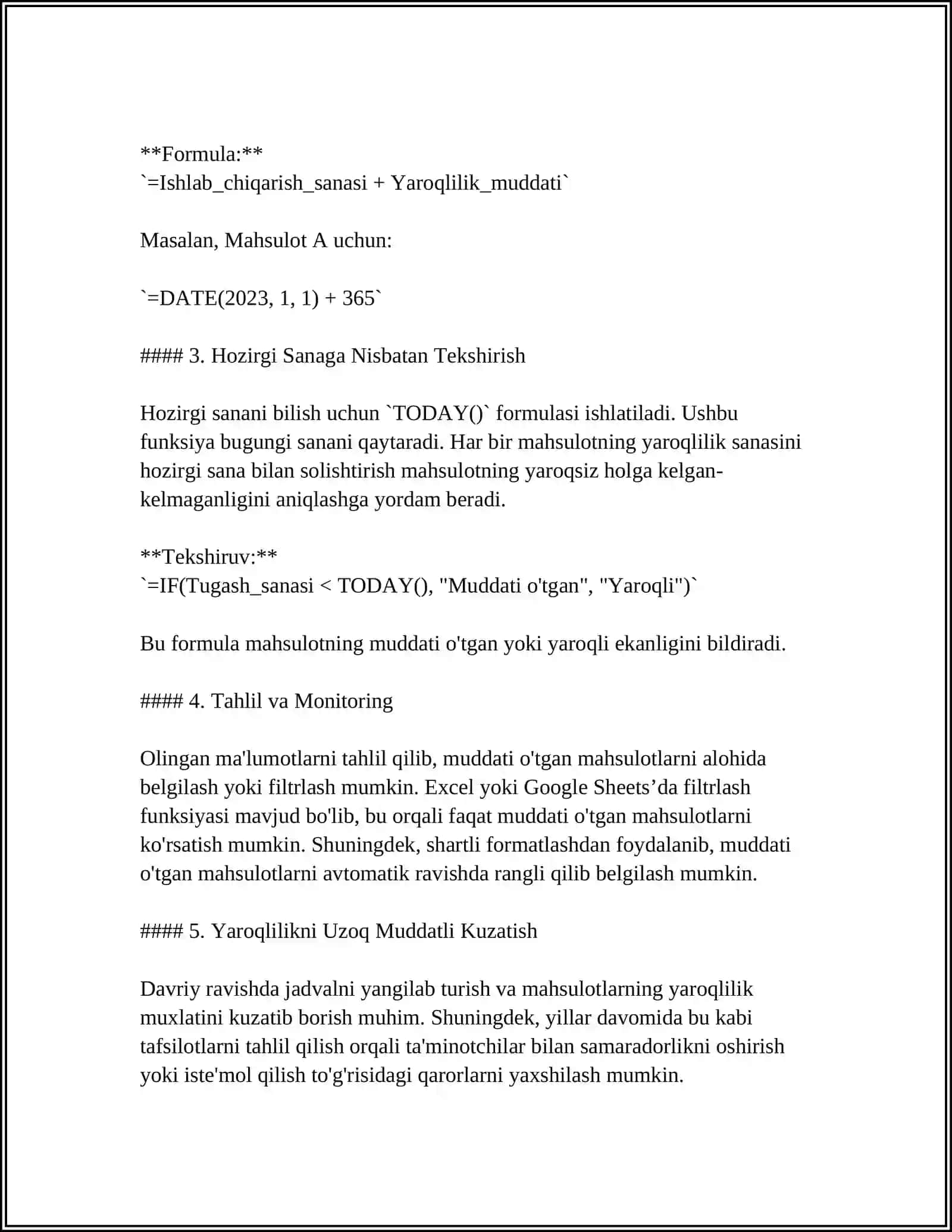 ERTIMA MUXITINI ANIQLASHGA DOIR MASALA VA MISOLLAR 4