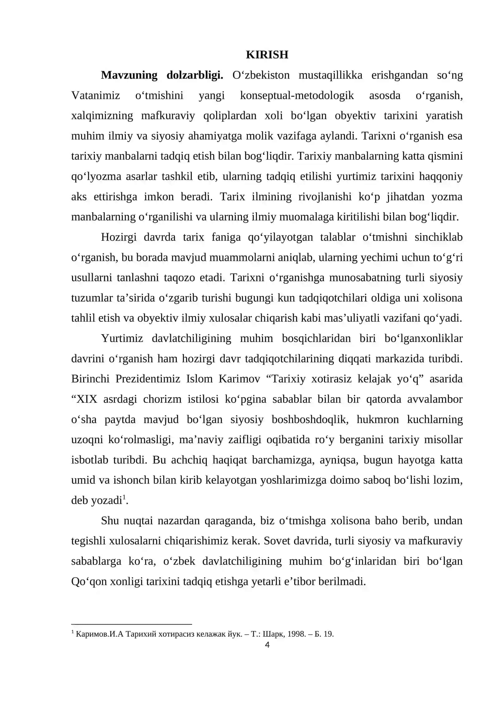 O‘ZBEKISTON TARIXI Fanidan Xudoyorxon portretiga siyosiy chizgilar mavzusidagi KURS ISHI 4