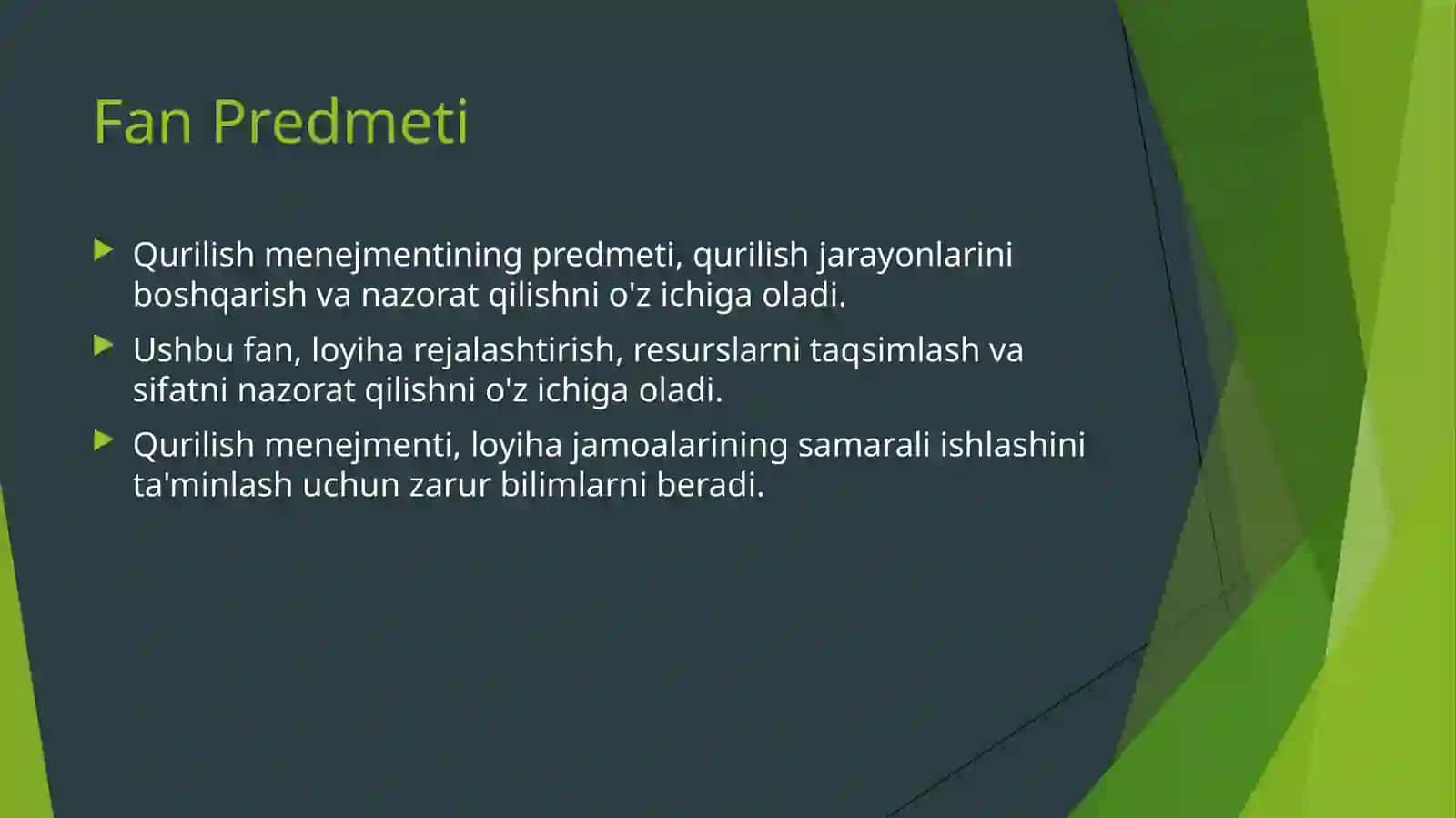 Qurilish Menejmenti Fanining Asosiy Asoslari 4
