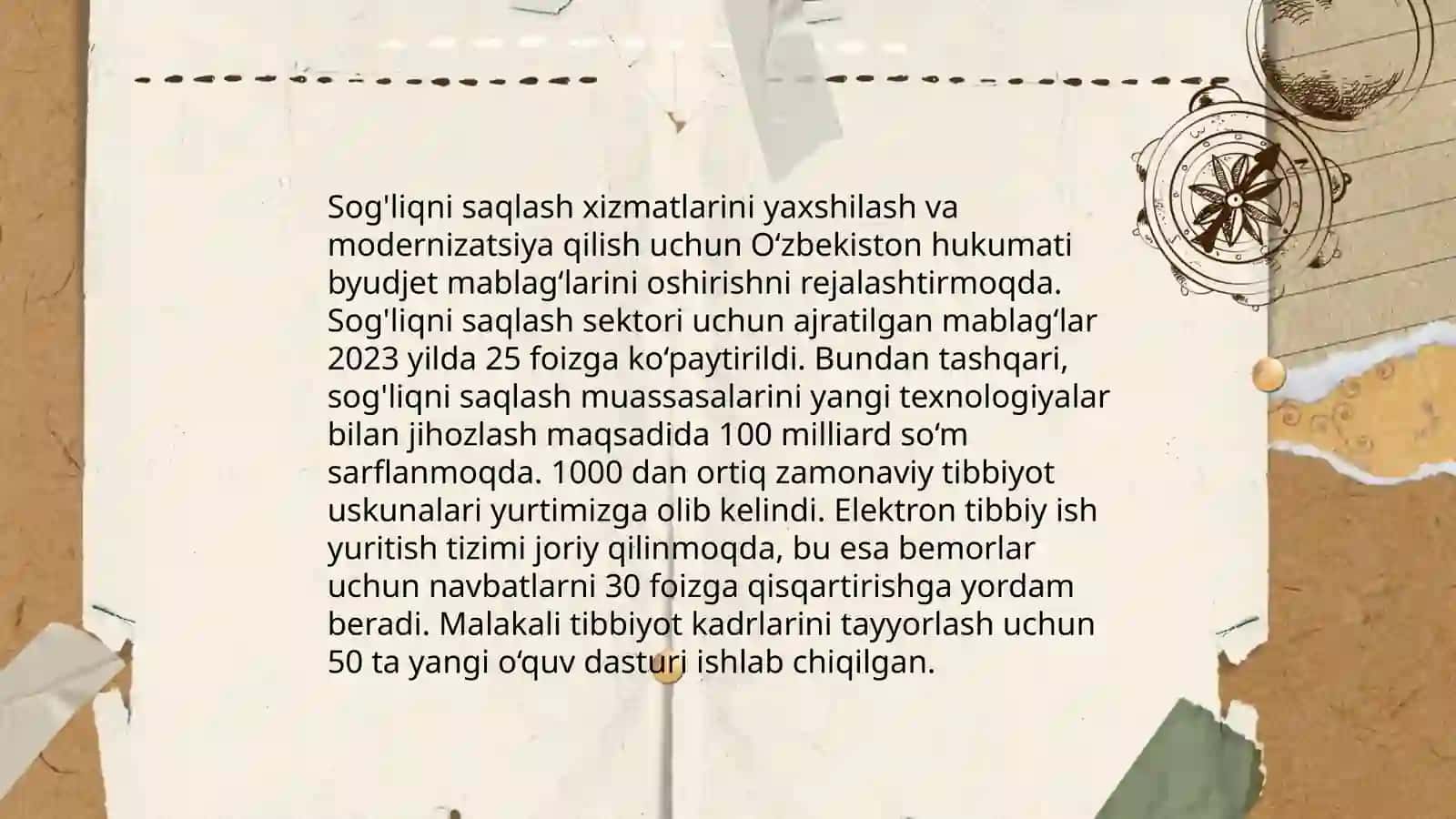 Oʻzbekistonda ijtimoiy sohada amalga oshirilayotgan oʻzgarishlar mazmun va mohiyati 4