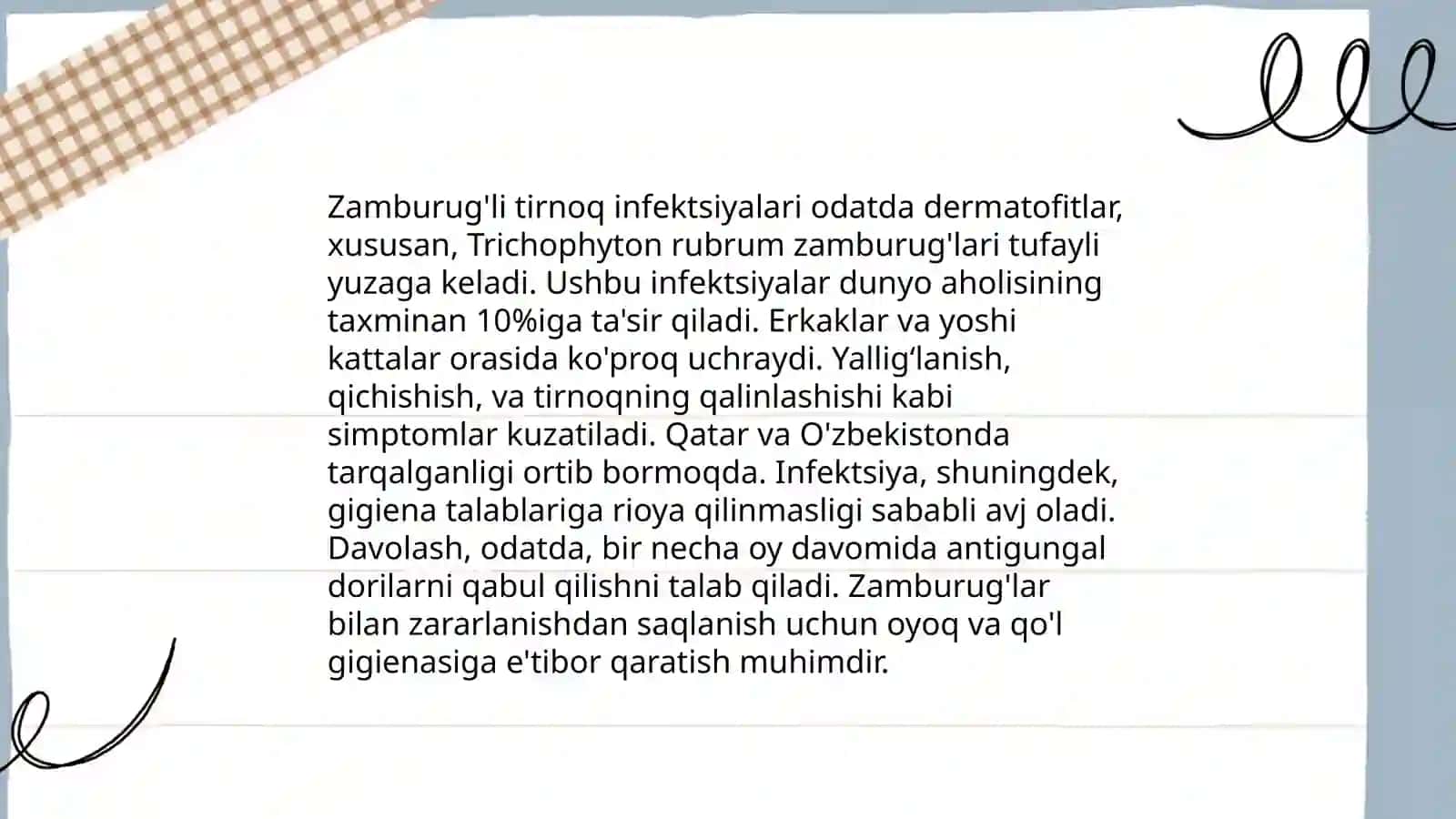 Zamburug'li teri kasalliklari 4