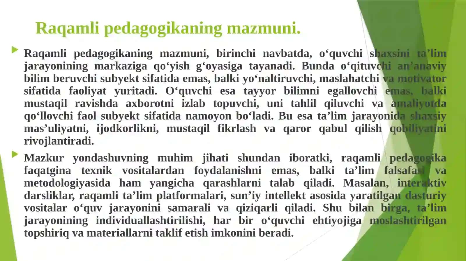 RAQAMLI PEDAGOGIKANING ASOSIY TUSHUNCHALARI VA KATEGORIYALARI 4