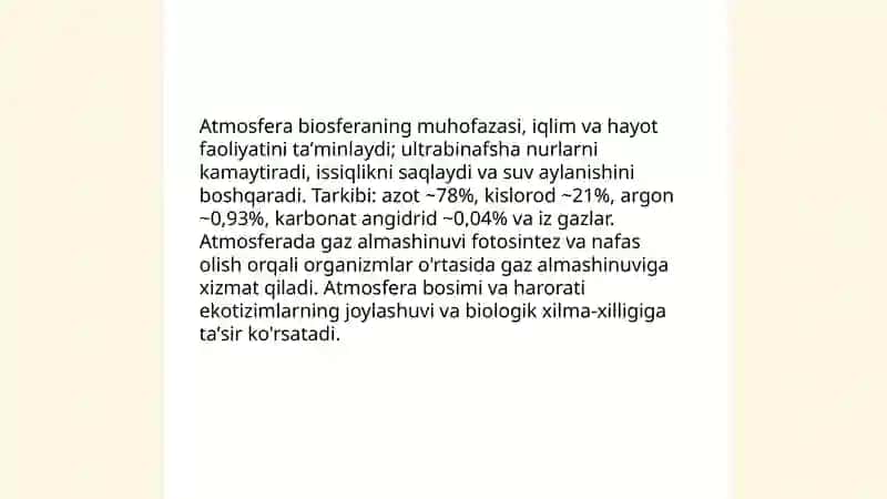 Biosfera va uning tarkibiy qismlari 4