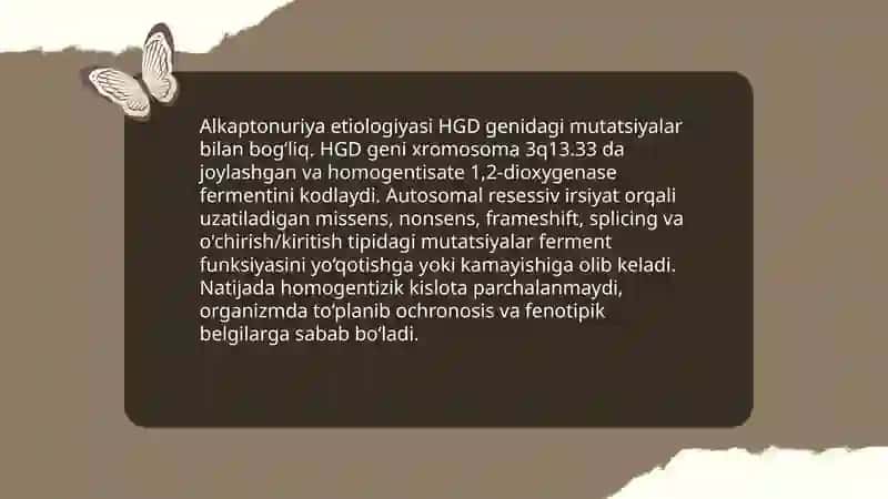 Alkoptonuriya kasalligi 4