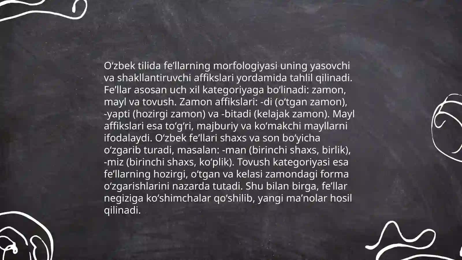 Oʻzbek tilining morfologik lugʻatlarini shakllantirish 4