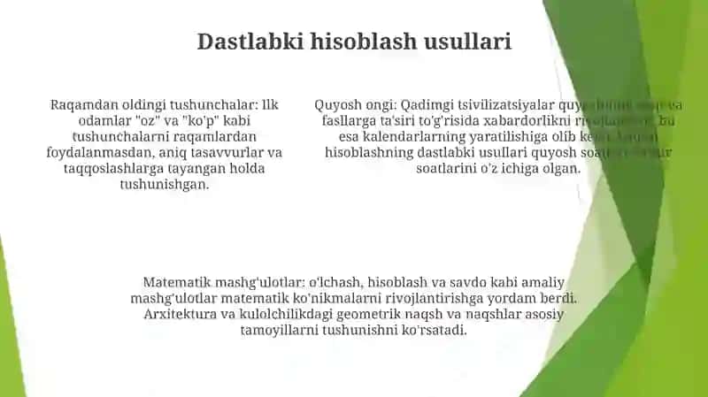 Sonlar Haqida Ĝoyalarni Ishlab Chiqish Va Hisoblash 4