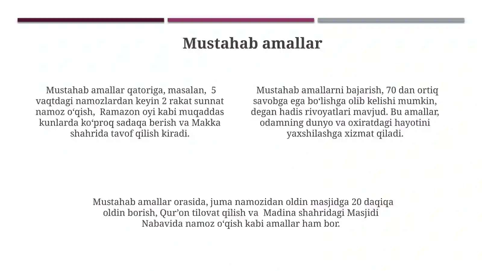 Islomda amallar kategoriyasi 4