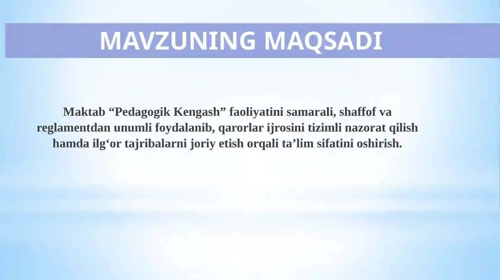 Maktabda “Pedagogik Kengash” faoliyatini samarali tashkil etish 4