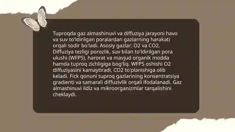 Tuproqning gaz rejimi va harorati 4