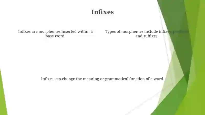 The types of Morphemes 4