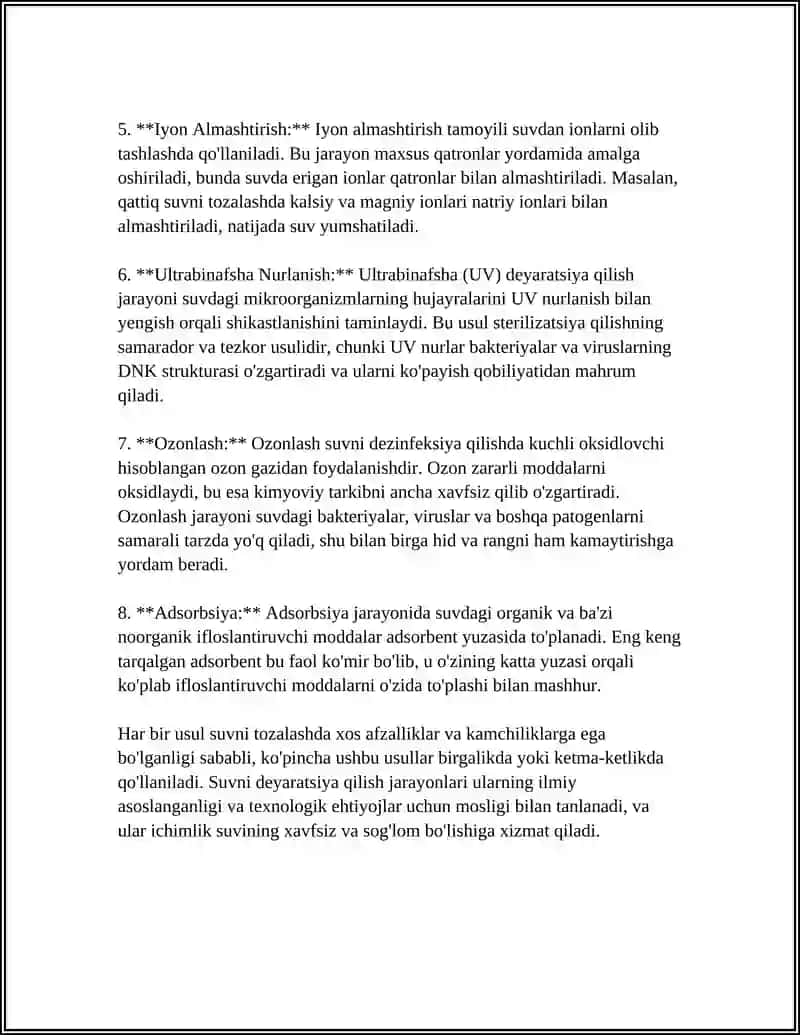 SUVNI DEARRATSIYA QILISH 4