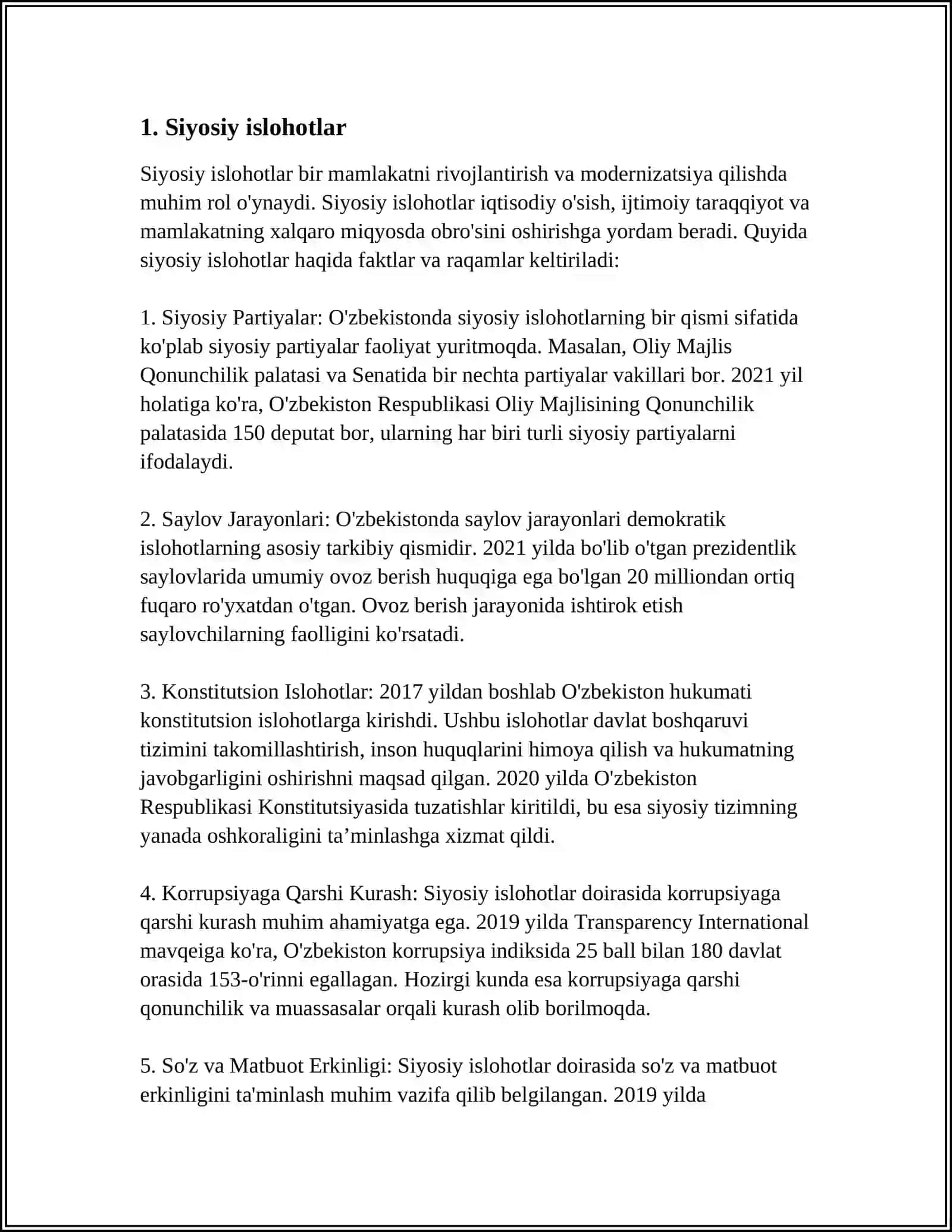 MUSTAQILLIK YILLARIDA DAVLAT BOSHQARUVI TIZIMIDA AMALGA OSHIRILGAN ISLOHOTLAR 4