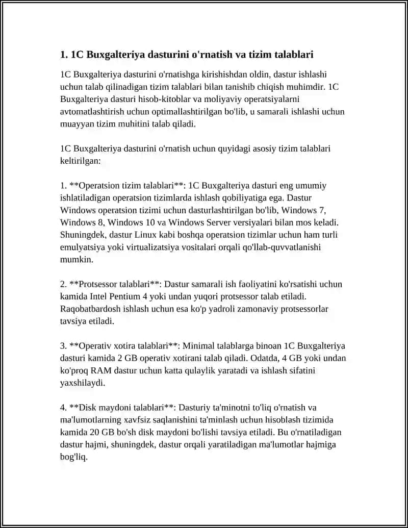 1C BUXGALTERIYA DASTURINING ISHLASH TEXNOLOGIYASI 4