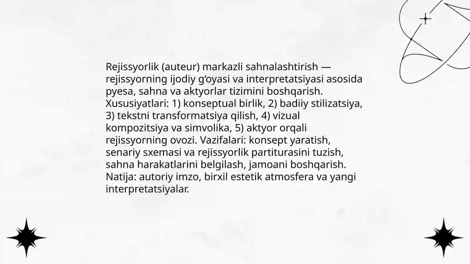 Teatr sahnalashtirishning faoliyat shakllari 4