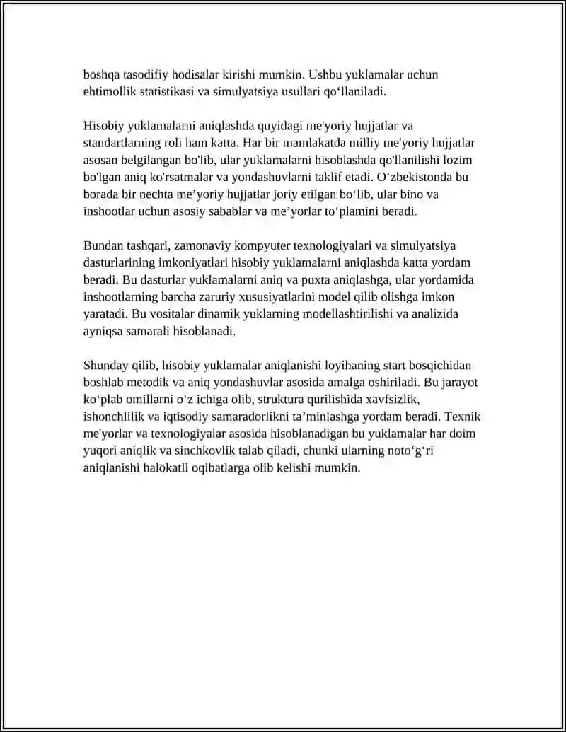 Hisobiy yuklamalarni aniqlash va transformator punkti quvvatini tanlash 4