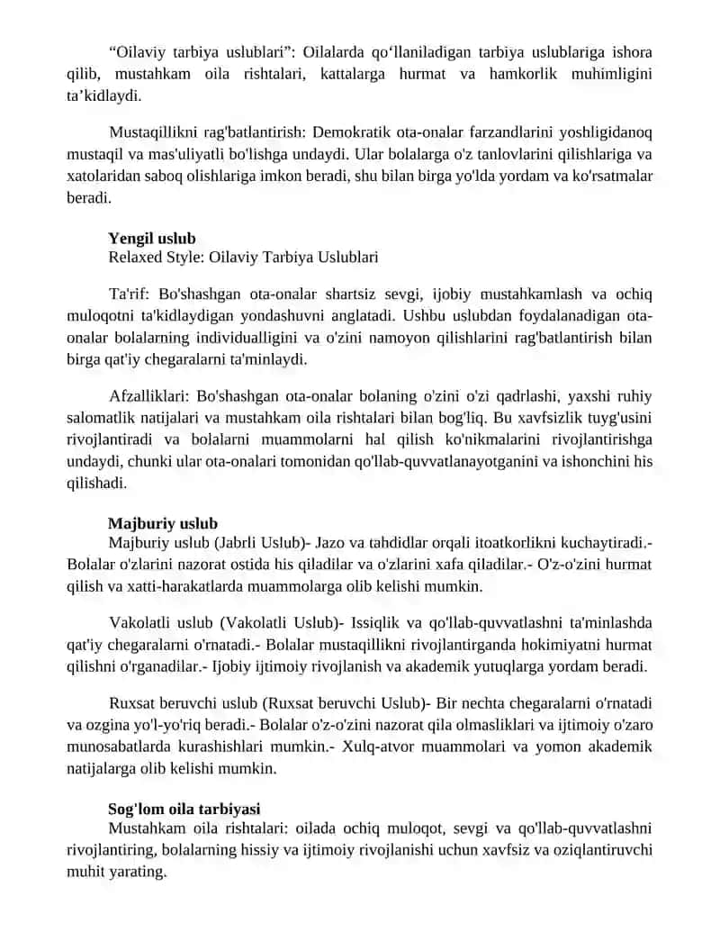Oilaviy Tarbiya Uslublari Bunyodbek 4