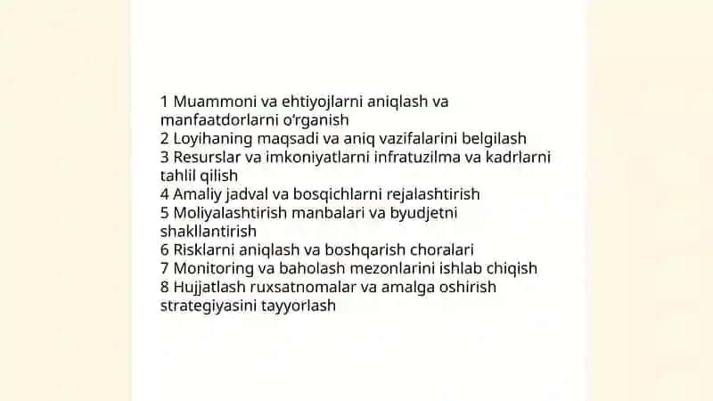 MTTda qolanilmagan loyiha 4