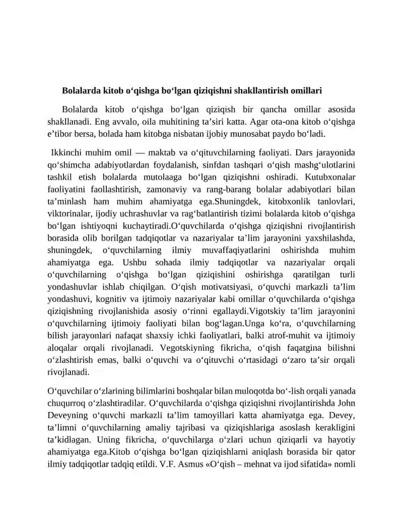 Bolalar kitobxonligi. Respublika kitobxonlik tanlovlari 4