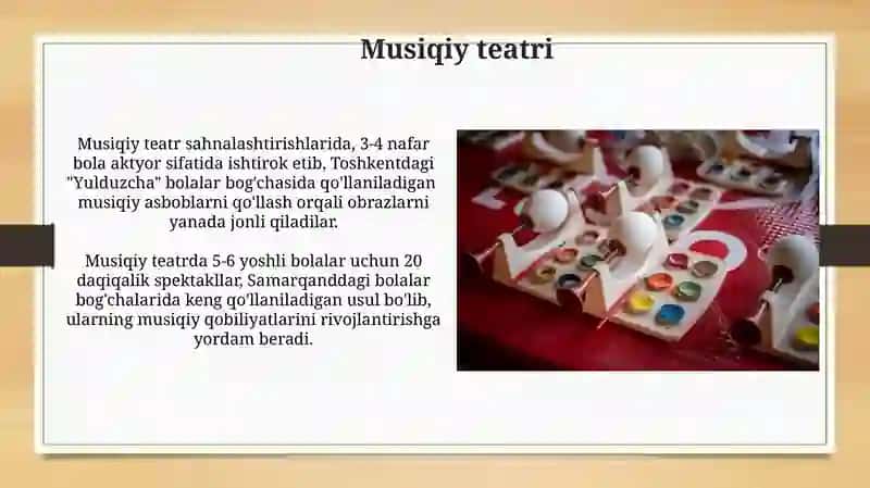 Sahnalashtirish faoliyatini tashkil qilish shakllari 4