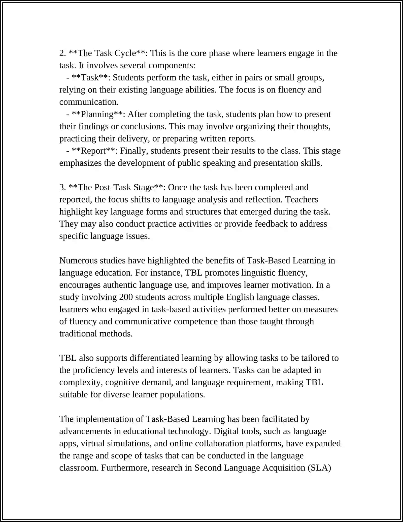 ANALYZING THE BENEFITS OF TASK-BASED LEARNING IN ENGLISH CLASSES 4