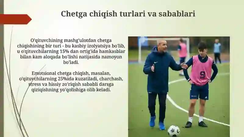 Jismoniy tarbiya oʻqituvchisi faolyatidanizolar pedogogik muammo sifatda 4