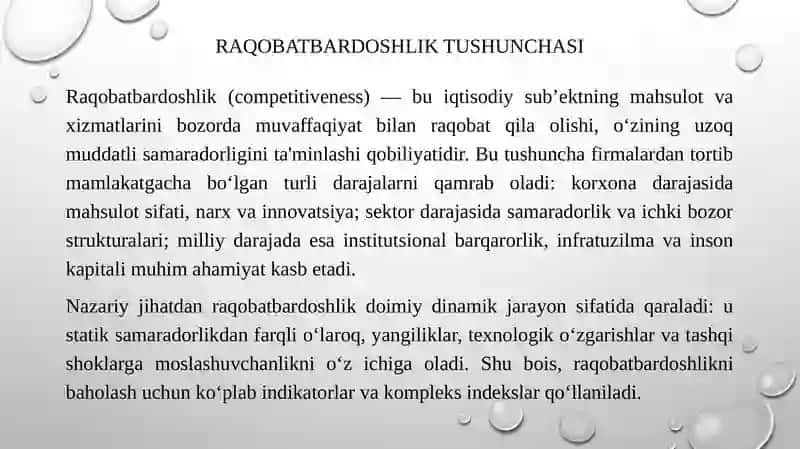 Raqobatbardoshlik-innovatsion faoliyatni mezoni sifatida 4