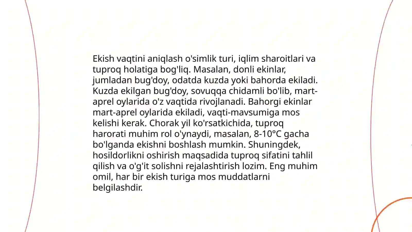 O'simliklarni tarbiyalash agrotexnikasi 4