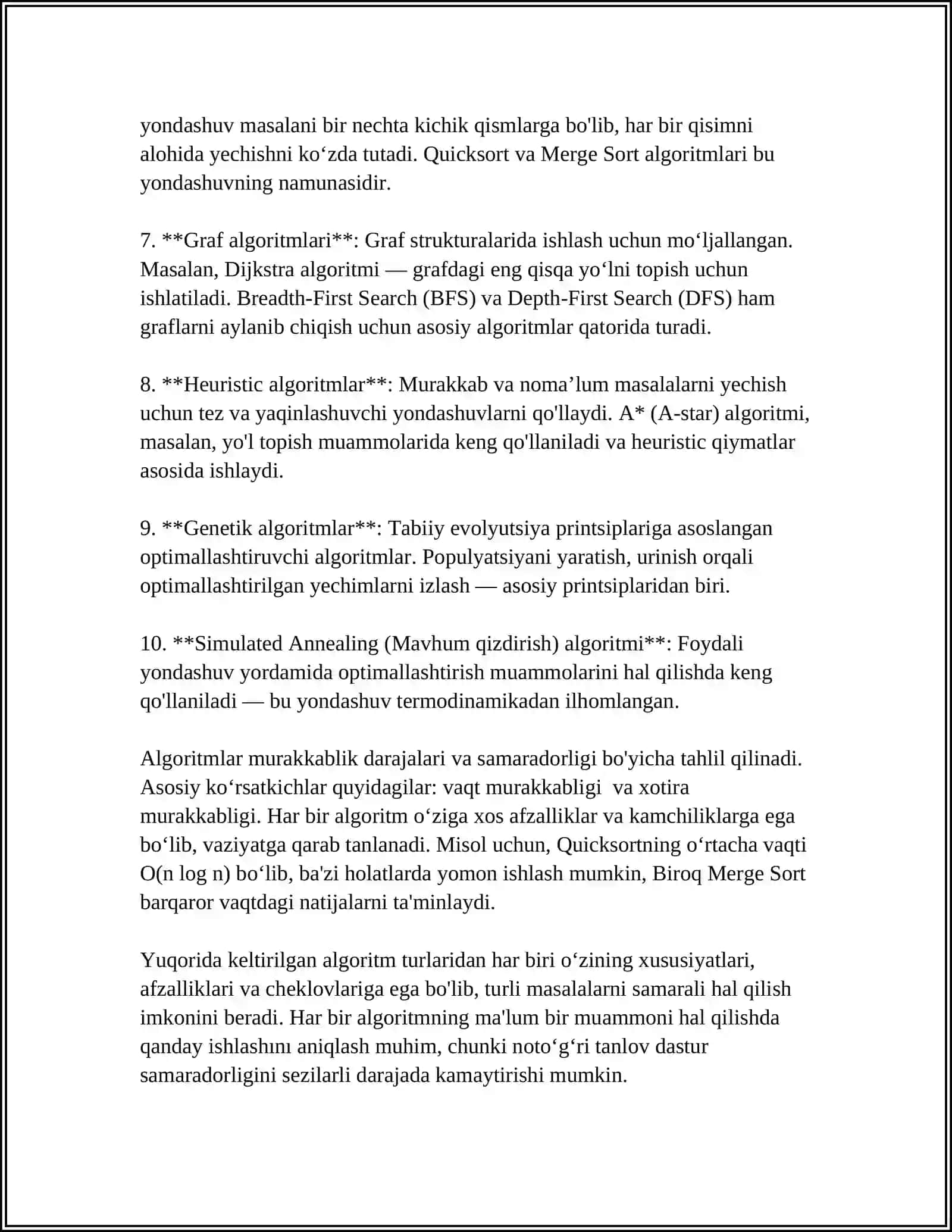 ALGORITM XOSSALARI VA BERILISH USULLARI 4