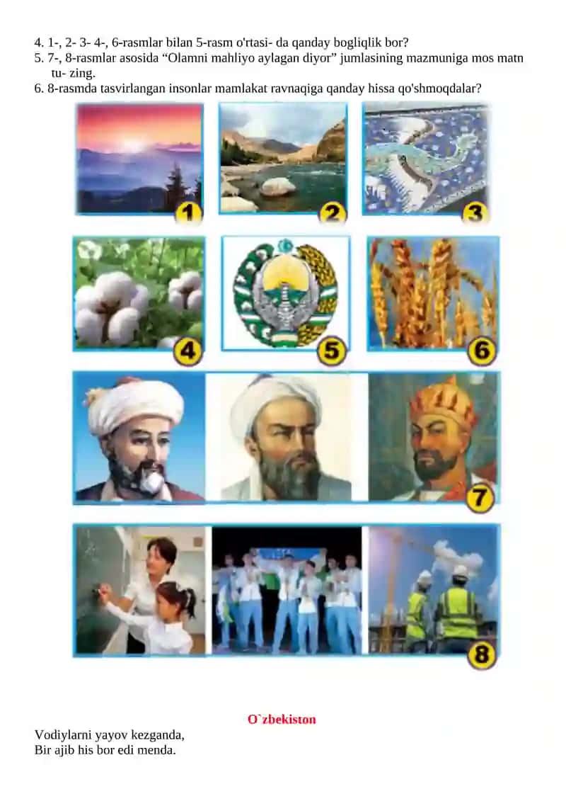 2-sinf "Tarbiya" fanidan ishlanmalar tayyorlash 4