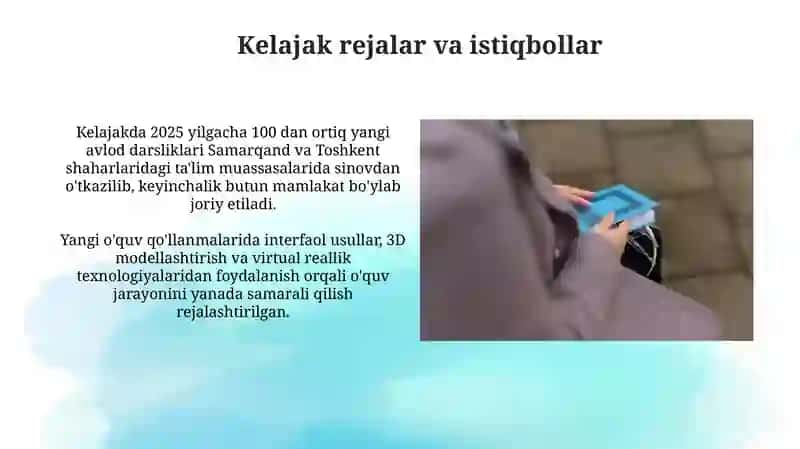 Oʻzbekiston yangi avlod darsliklarini yaratish 4