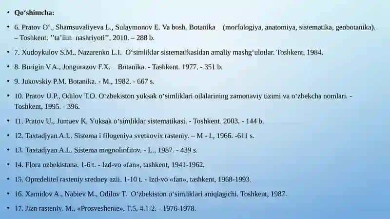 YUKSAK O‘SIMLIKLAR SISTEMATIKASI FANIGA KIRISH.RINIYATOIFA(RHYNIOPHYTA)O‘SIMLIKLAR BO‘LIMI 4