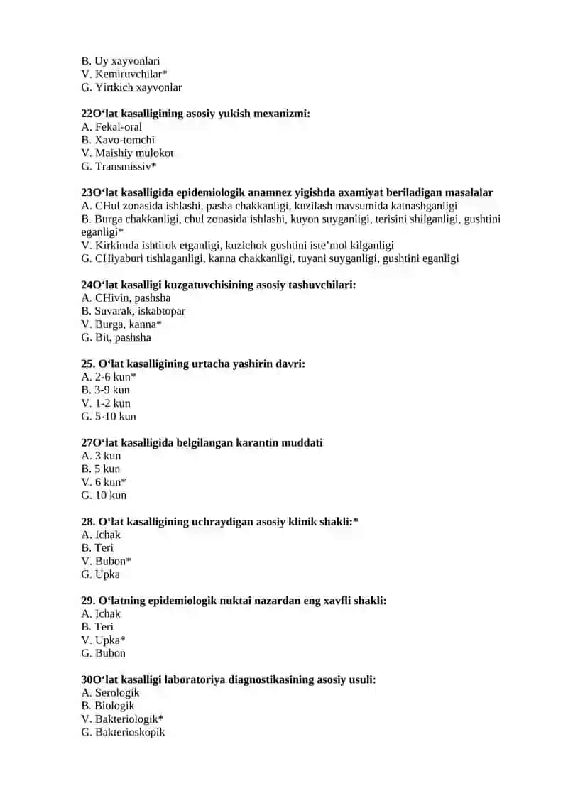 Karantin va o‘ta xavfli kasalliklariga karshi kurashish markazining vazifalari, ish faoliyati va epidemiyaga qarshi chora-tadbirlar rejasini o‘rganish 4