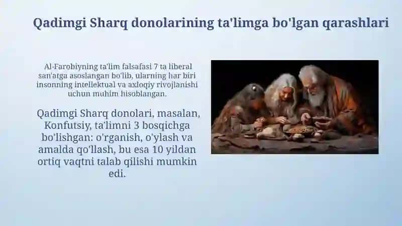Qadimgi sharq donishmandlari tarbiya haqida 4
