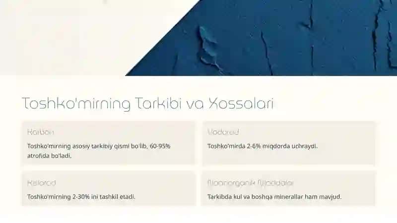 Toshko'mirni Kokslash Jarayoni 4