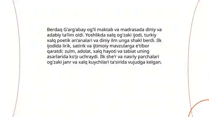 Berdaq G'arg'abay og'li hayoti va oilaviy tarixi 4