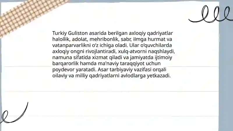 Turkiy Guliston Taʼlimiy Asarining Ahamiyati 4