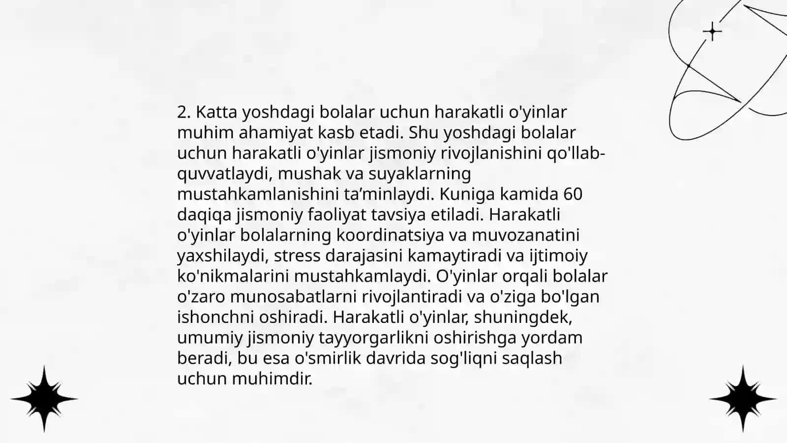 Katta yoshdagi bolalarga beriladigan milliy harakatli o'yinlarni o'rgatish 4