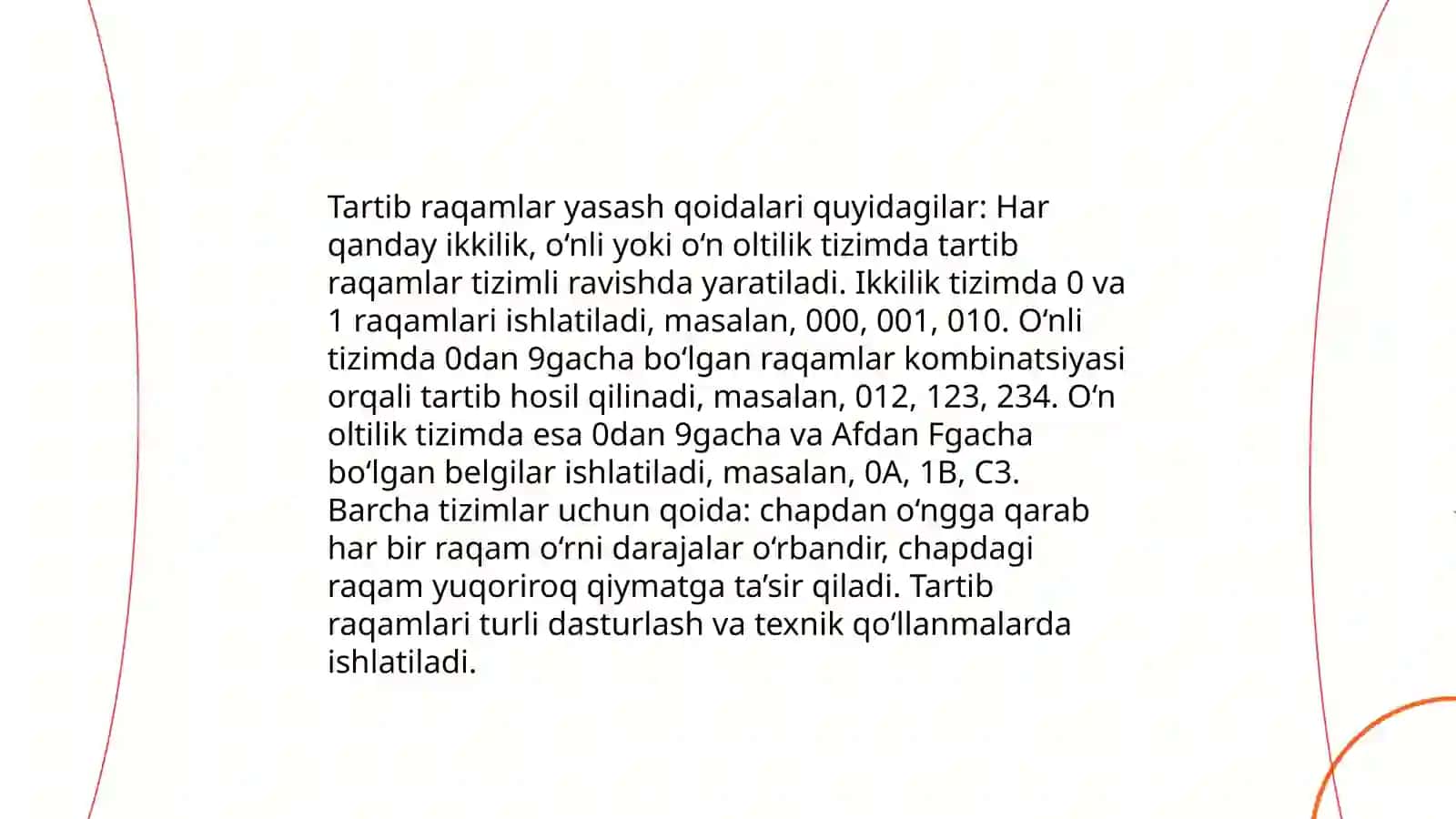 Arab tilida tartib sonning ishlatilishi 4