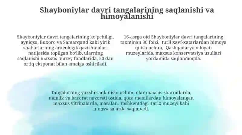 Shayboniylar davri tangalari 4