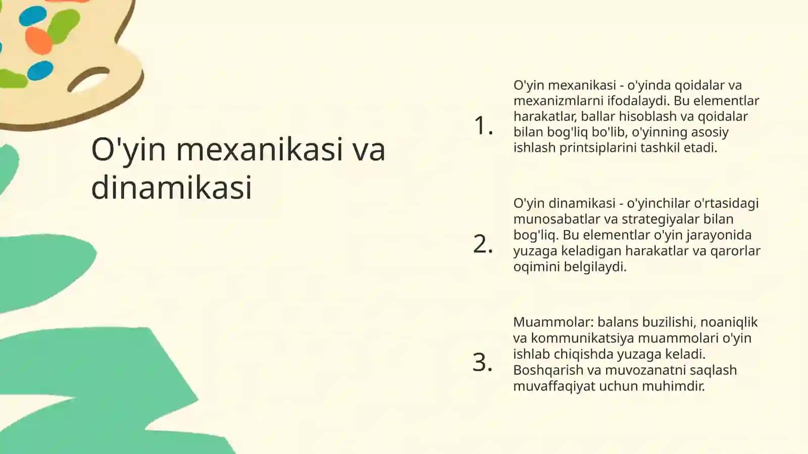 Harakatli o'yinlarni yaratilish nazariyasi 4