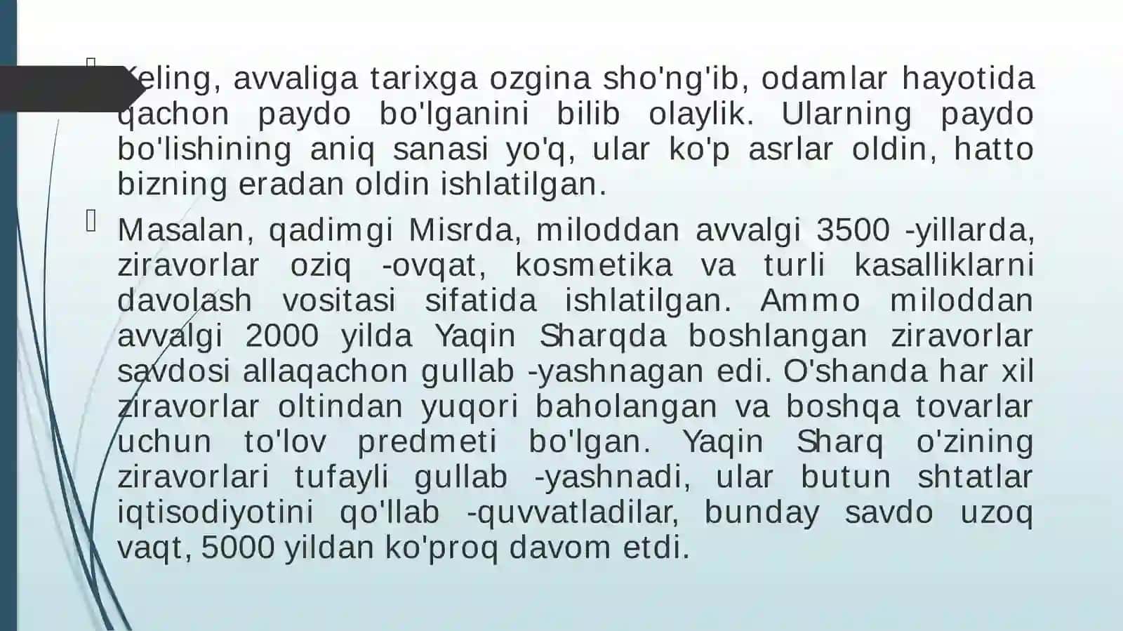Ziravoro‘simliklartarixi 4