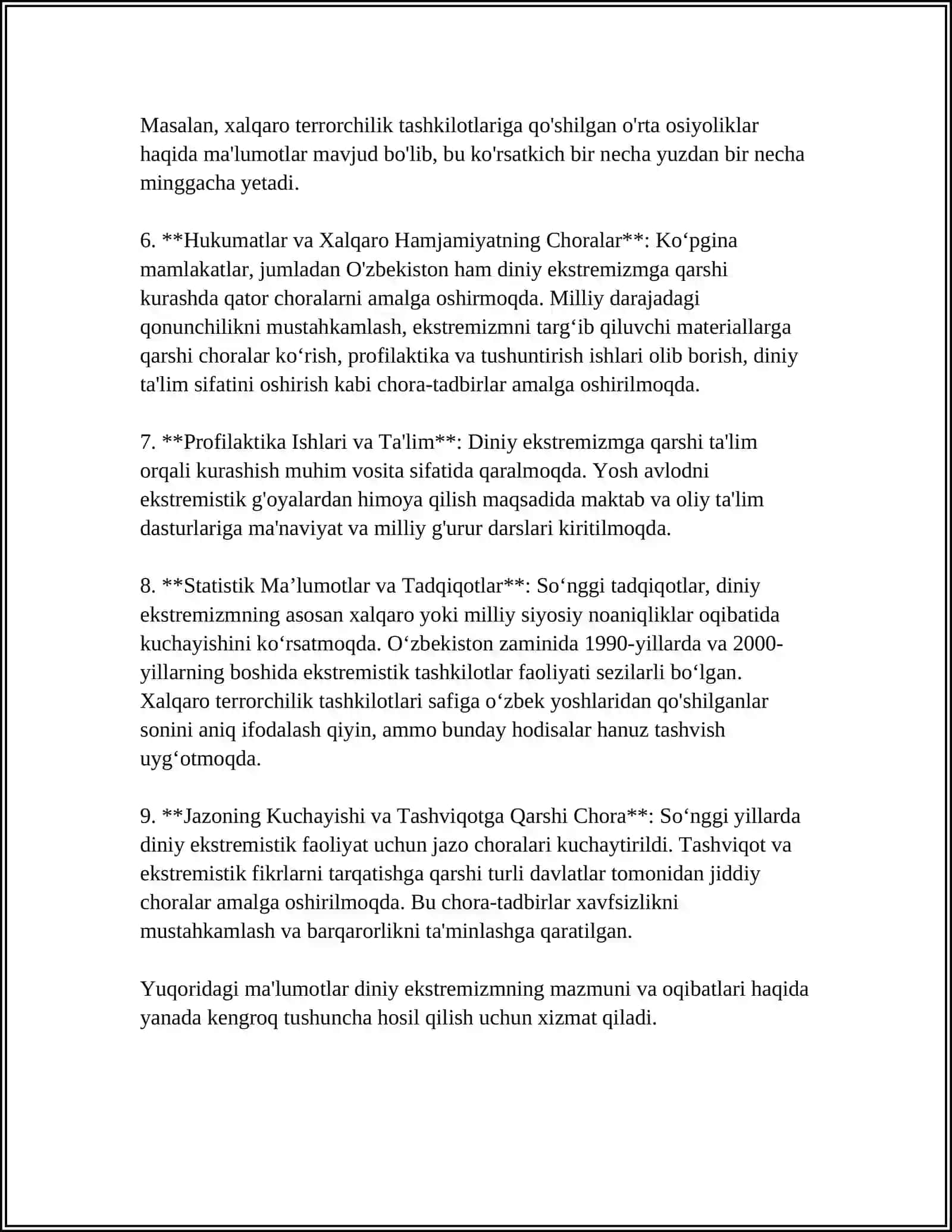 MUSTAQIL ISH Mavzu: DINIY FANATIZMNING MOHIYATI 4