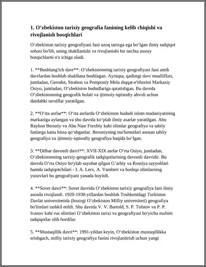 Oʻzbekiston tarixiy geografia fani shakllanishi va taraqqiyoti 4