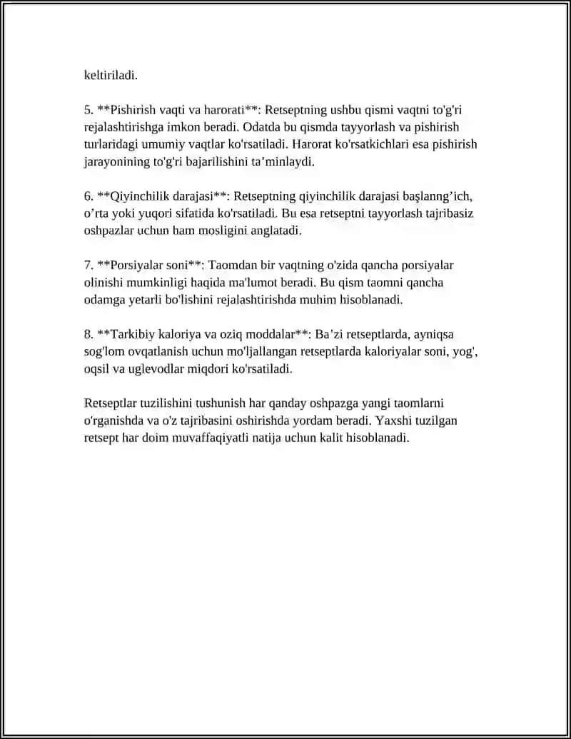 RETSEPT STRUKTURASI.RETSEPT YOZISH QOIDALARI 4