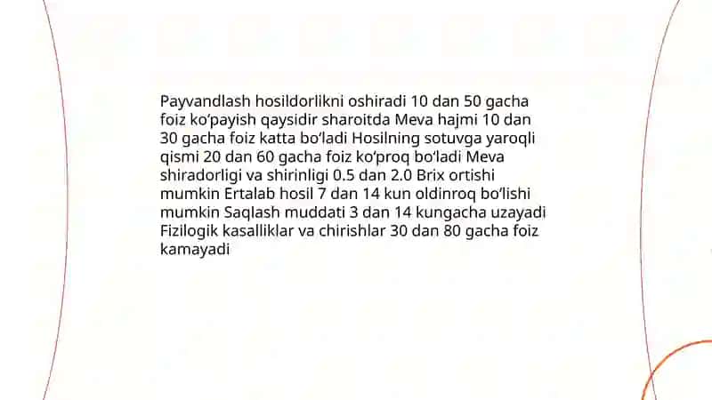Sabzavot ekinlari ko'chatlarini payvandlash afzalliklari 4